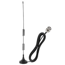 VHF UHF 20-1300MHz BNC Male Magnetic Base Scanner Ham Radio Antenna 10 ft Cable