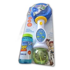 Disney Pixar Toy Story Buzz Lightyear Bubble Wand Lights Sounds Bubble Blower