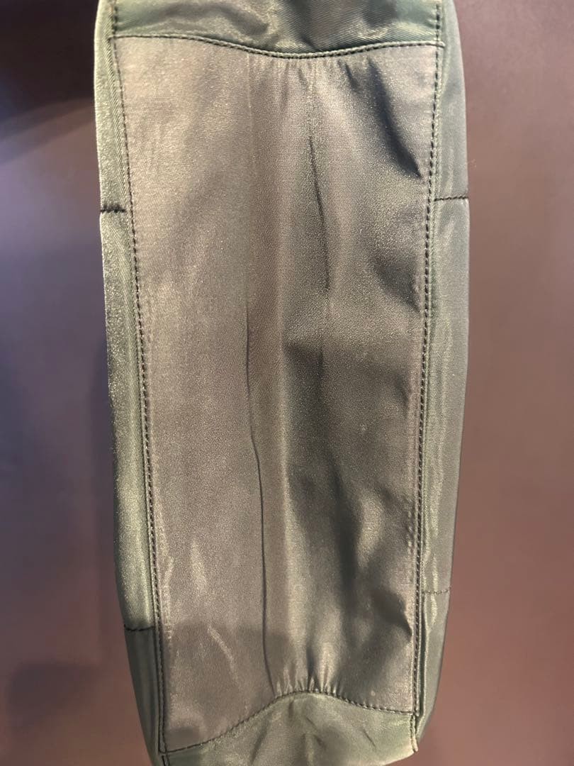 PRADA Triangular Logo Nylon Shoulder Bag Green Y2… - image 6