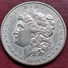 ◢ 1904 S Morgan Silver Dollar ◣ 1$ AU - UNC Key San Francisco Mint #98789