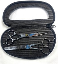 Tijeras de acero japonesas Paul Mitchell Nakatomi + tijeras adelgazantes Burmax 96D diestro
