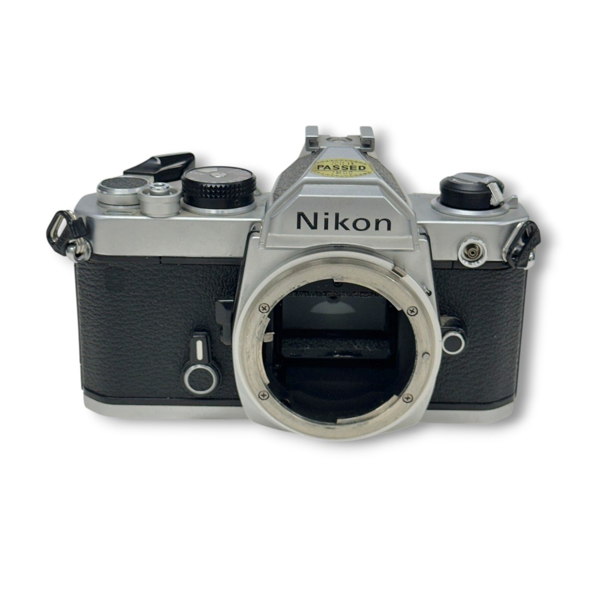 Nikon FM 35mm SLR Film Camera Body Silver MF-12 Data Back Japan
