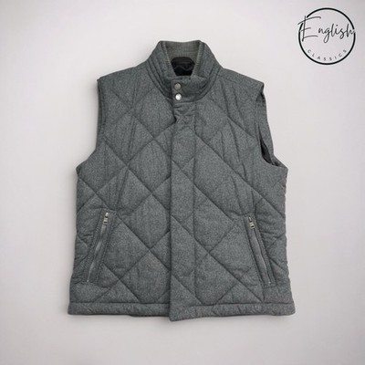 Hugo Boss Steppweste Wolle Herren Large Grau