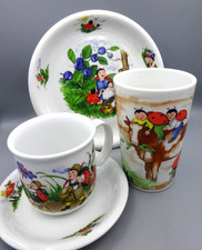 4 Pc Children's Nursery Porcelain Dish Set - Kafer Germany - Lady Bug Characters