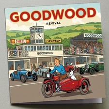 Goodwood Revival TinTIn Grußkarte