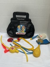 Vintage 1987 Fisher Price Doctor Nurse Bag Medical Kit Toys Not A Complete Set