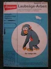 Graupner 5579b Laubsäge Arbeit "Der lustige Affe" NEU/OVP Mega Rarität 