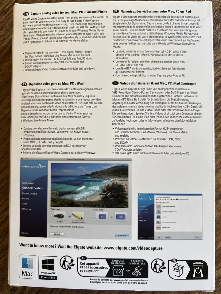 Elgato USB Video Capture Device Analog to Digital Converter 1VC104001001 - Image 2 of 4