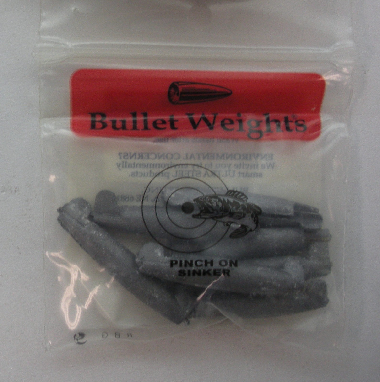 Bullet Weight P07 1/2 oz Pinch-On Sinker 7Ct