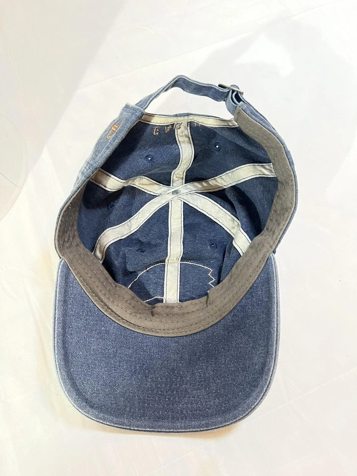 Gorra Eagles Gorra Correa Trasera Denim Azul Para Hombres NCAA Fútbol Universitario Estilo Vintage Foto 4 de 4