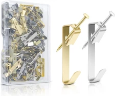 130 Pcs 30Lb Picture Hangers – Multipurpose Picture Hanging Hooks Kit Drywall Wo