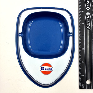 Vintage GULF OIL Metal Ashtray Excellent Condition Gas Service Station a341