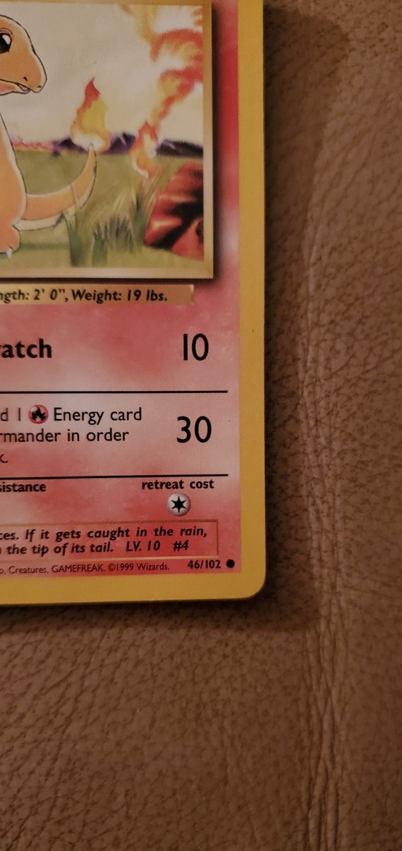 RARE 1995 Charmander Base Set Pokemon Card 46/102 WOTC | eBay