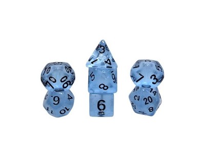GW53e1 Würfelset Glow: Blue Sky (7) Neu & OVP