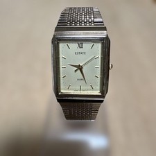 Seiko Alba Estate Quartz Watch Dress Watch Gold Dial Gold Bracelet Unisex