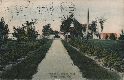 Grass Valley, California CA Grounds Empire Mine 1909 Antique Vintage Postcard