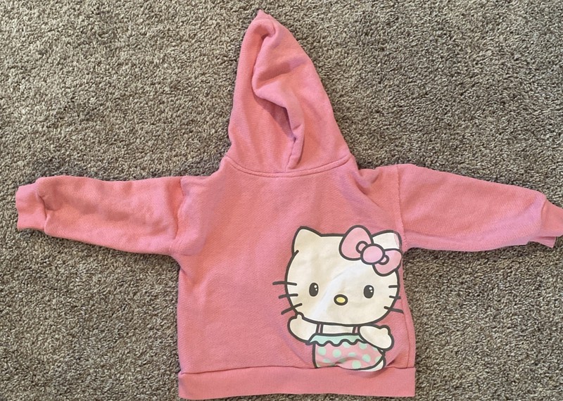 Miss Kitty Pink Toddler Hoodie Sweatshirt Zip Up Size 4 Sanrio
