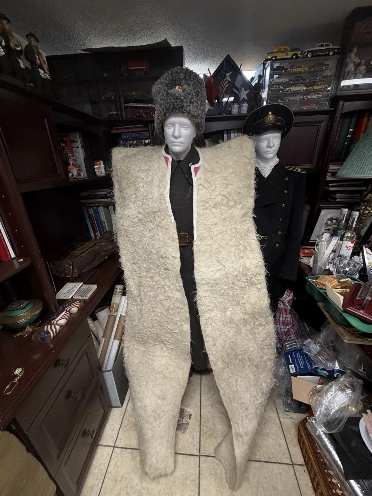 Authentic Russian Cossack Burka Cape Caucasian Wool Felt Cloak Nabadi Coat - product detail image 1