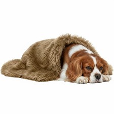 Pets Bed Blanket Dogs Reversible Soft Dog M- 31.5Inch 20.8Inch , Light Brown