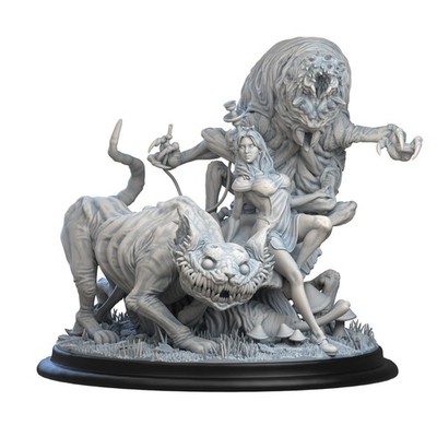 Alice in Creepyland Diorama | 3D Printed Collectible | Art Piece | Painted