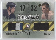 2013 ITG Enforcers II Combatants Montreal Card Show 1/1 Chris Simon Rob Ray 0a7
