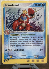 The Pokémon Company Crawdaunt 3/97 EX Dragon Holo Rare English 80HP 2003 on eBay