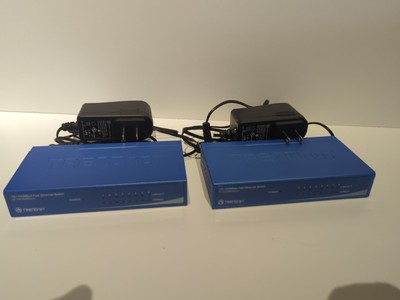 Pack Of 2 - TRENDnet TE100-S8 8-Port 10/100Mbps Switches W/Power Adapters 
