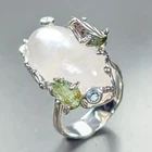 Handmade 30 ct+ Natural Moonstone Ring 925 Sterling Silver Size 8 /R458813