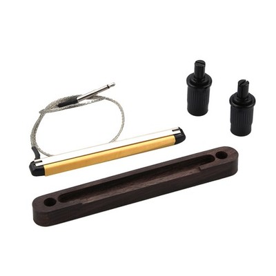 Wooden Bridge for 6 String Acoustic Bass Guitar with Piezo Pickup 2.5mm Jack
