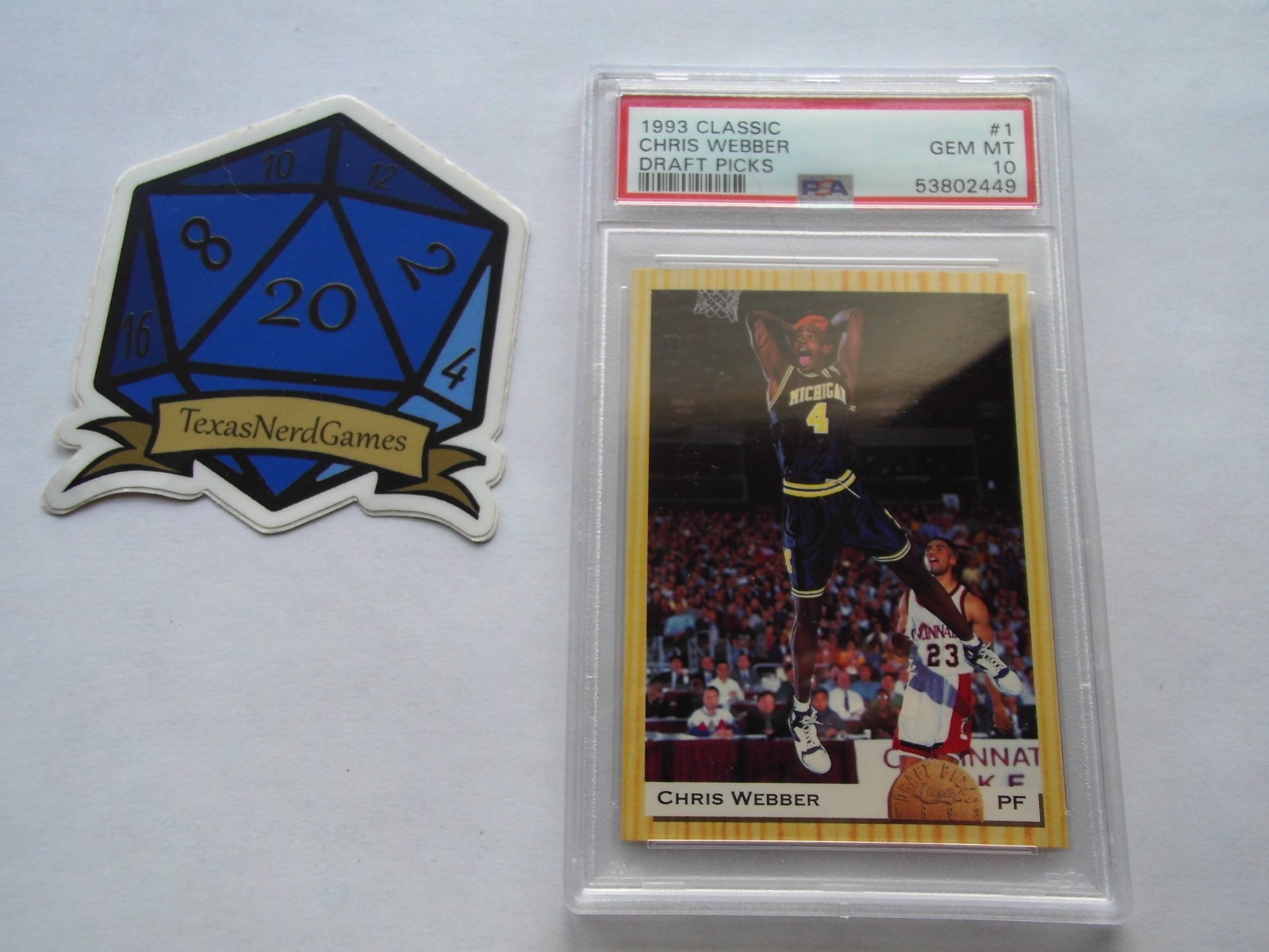 1993 Classic Draft Picks Chris Webber #1 PSA 10 Gem Mint TexasNerdGames