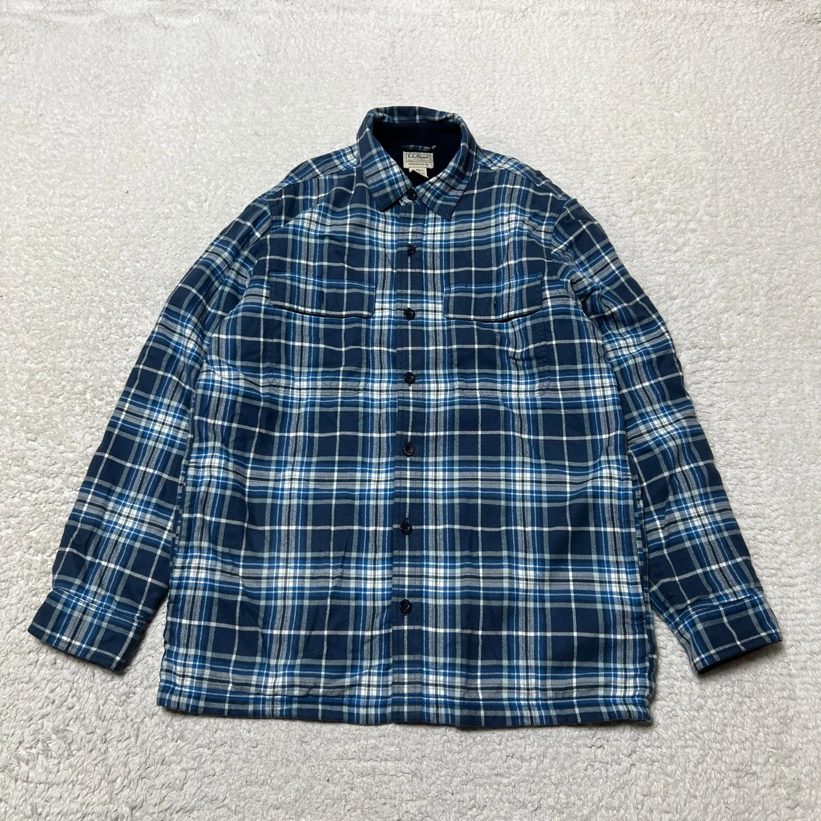 LL Bean Shirt Jacket Mens Medium Blue Plaid Flannel Fleece Lined Outdoor Hiking
Opens in a new windo