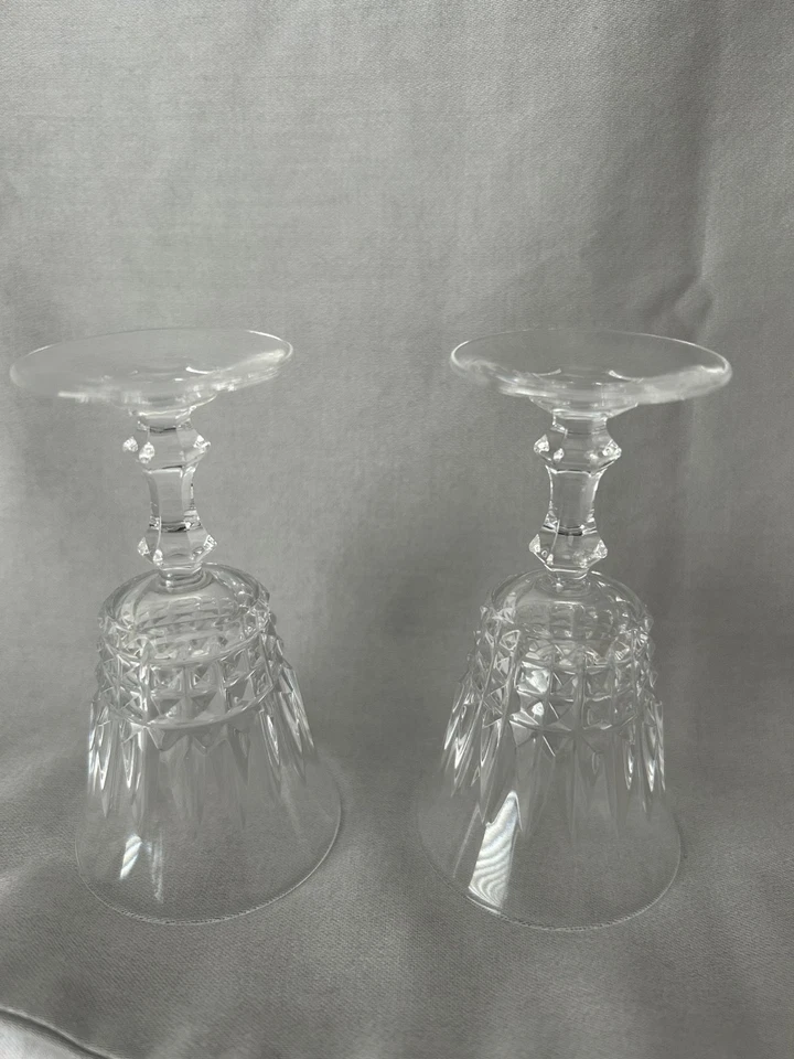 Cristal D'Arques Plomo Cristal Longchamp 5" Cordial Vidrio Juego de Dos Foto 2 de 2