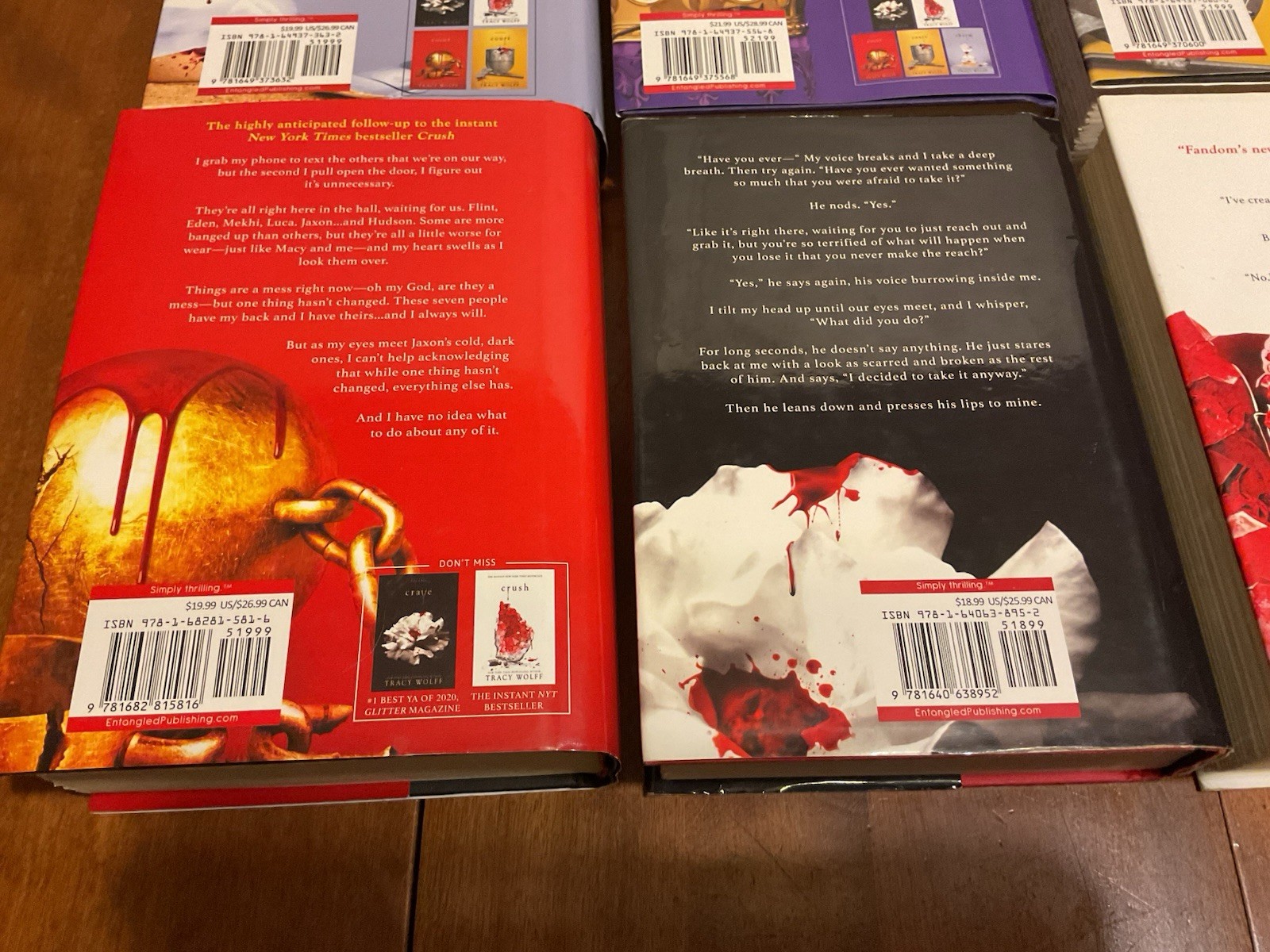 Lot 6 Hardcover Books The Crave Series Set By Tracy Wolff First Printings Crush