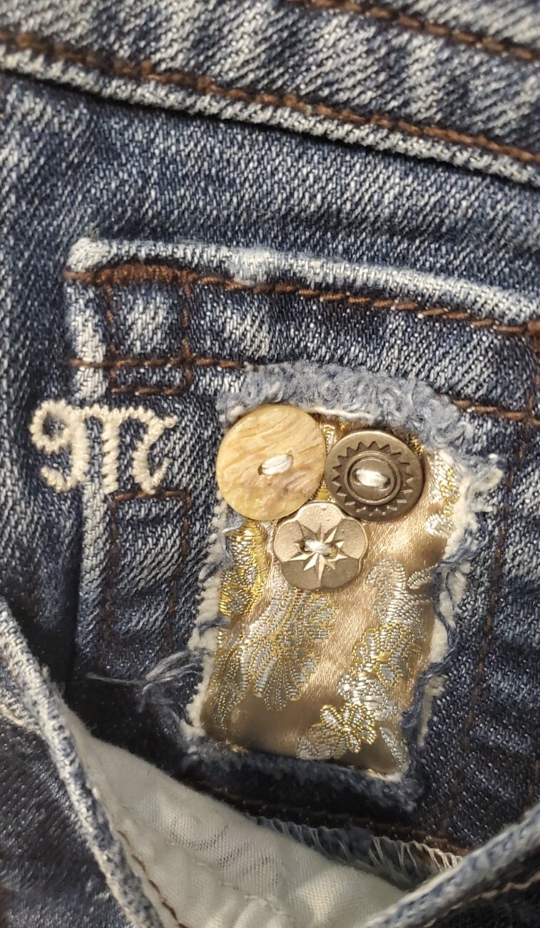 MISS ME BUTTON CRAZED BOOTCUT JEANS 2percent STRETCH SIZE 30x32 EXTREMELY RARE image 10
