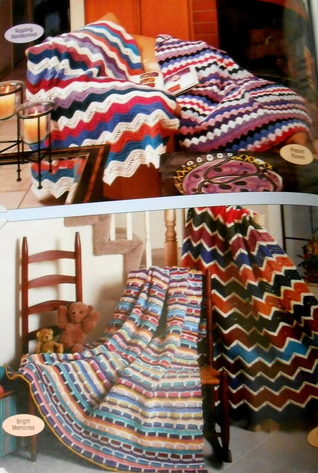 Scrap Afghans~ 20 Designs to Crochet ~ So Pretty! ~ Ultimate Book ~ ASN1272 - Image 4 of 4
