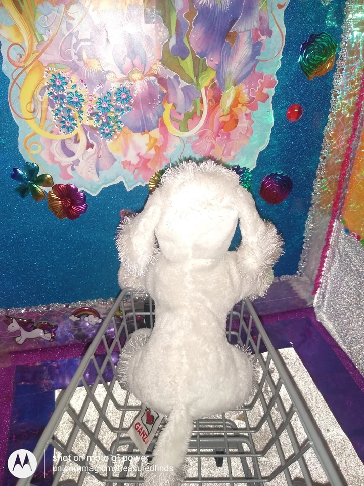 🦄Ganz / Webkinz "Lil' Kinz Poodle" {Dog} White Color HS014 9" Plush! - Image 2 of 4