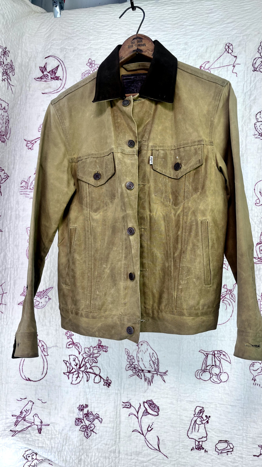 Vintage Levis X Filson waxed Tin Cloth Trucker Jacket Gem