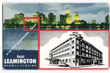 Postcard 1953 Hotel Leamington, Miami, Florida VTG Multiple Views VPC01.