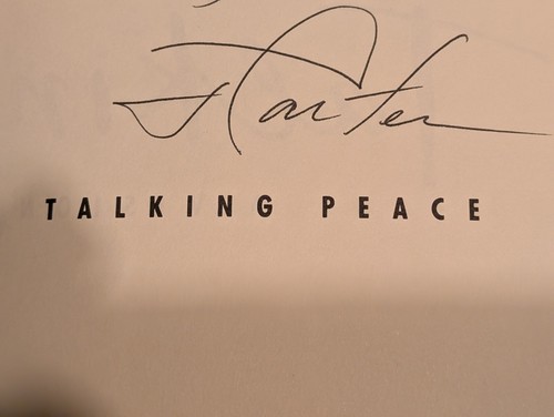Jimmy Carter signed Talking Peace HC Buch POTUS handsigniert Autogramm - Bild 2 von 3
