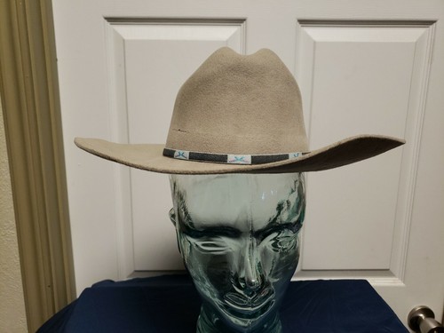Silver Spur Bar H Cowboy Hat Size 6 7/8 