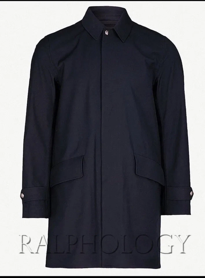 Ralph Lauren 紫色标签男式海军防水悉尼斜纹 Anorak 夹克 — 第 2/4 张图片