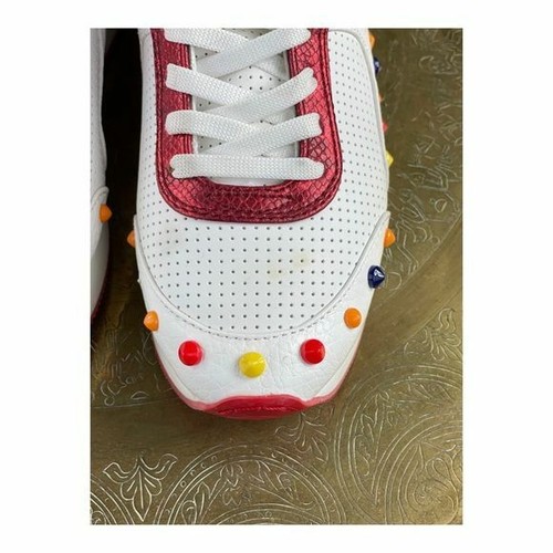 Sneakers Desigual Galaxy Candy bianche rosse borchie plateau arcobaleno funky street - Foto 6 di 12
