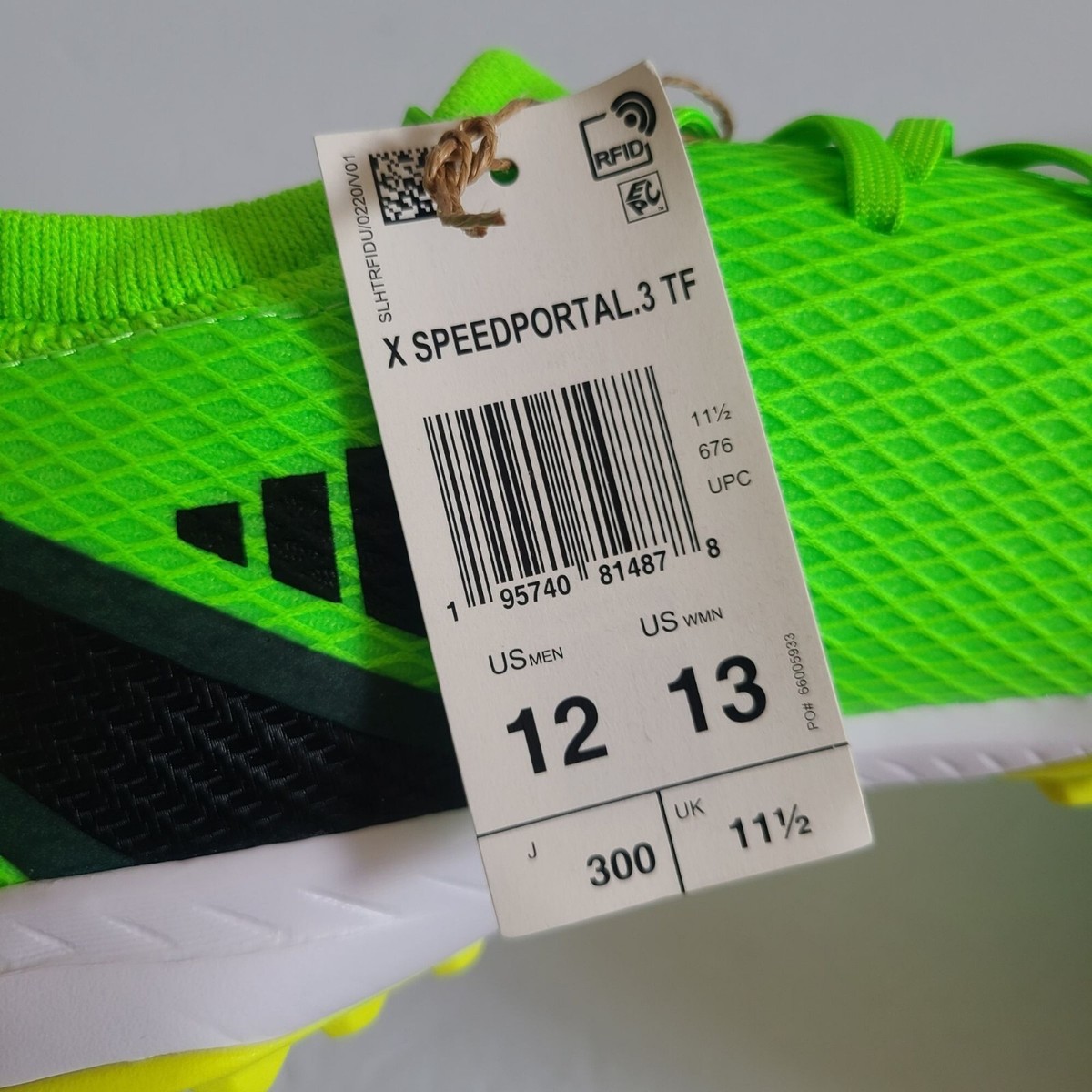 Adidas X Speedportal.3 TF Soccer Shoes GW8484 Size 12 Green  display picture 1