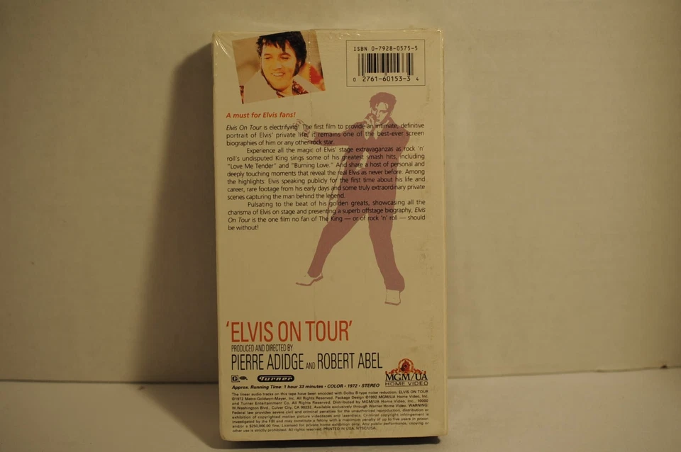 Elvis on tour, Elvis Presley, Sealed tape, 1972/Color, Music video, VHS tape - Image 2 of 4