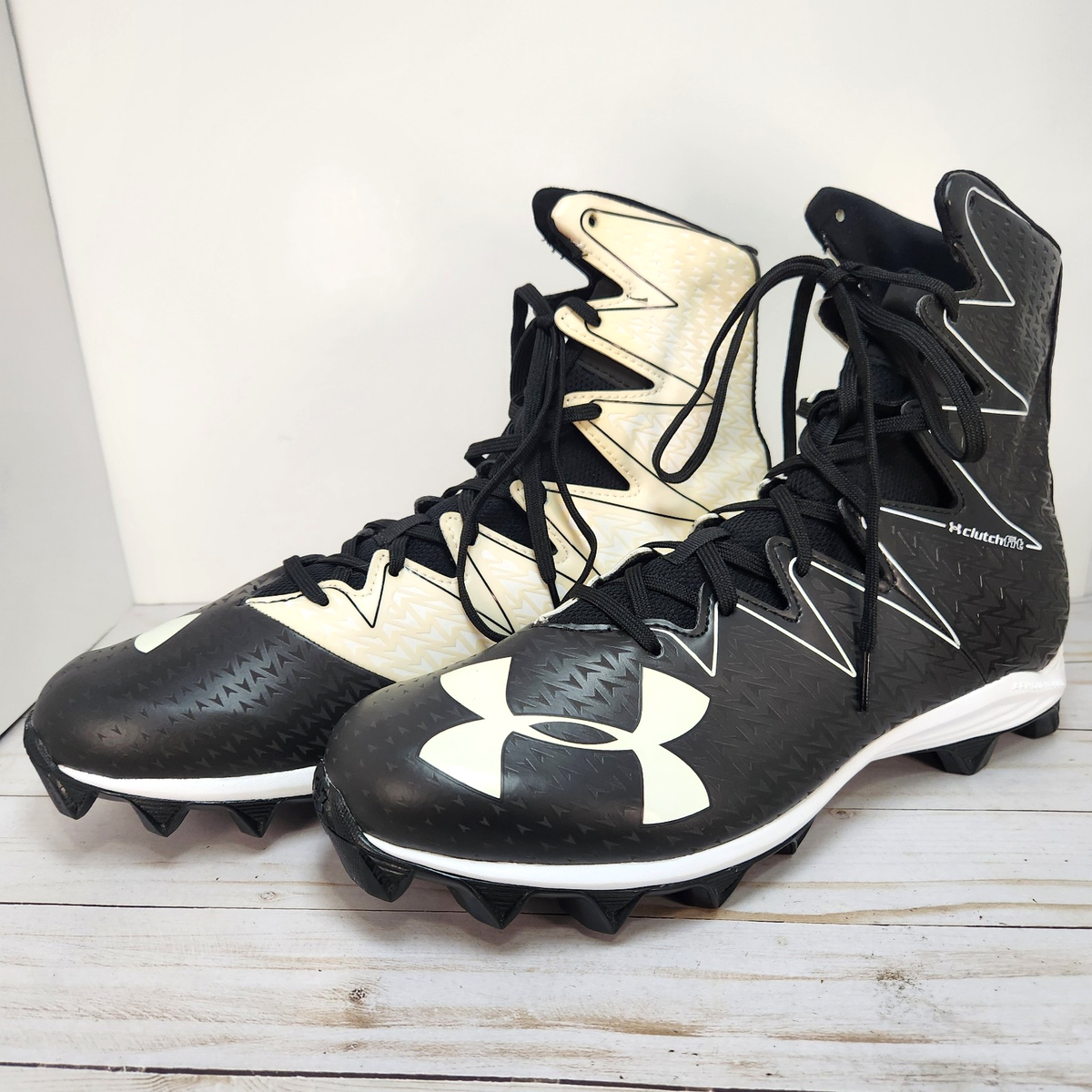 Under Armour Clutchfit Highlight Football Cleats Black White Men's
