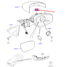 Retroviseur droit (ou coque) Land Rover RANGE ROVER SPORT