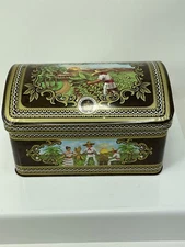 Gradiaz Annis Vintage Gold Label Custom Rold Domed Cigar Tin Made in England