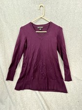 DKNY Jeans Sweater Woman  s Size Small Burgundy