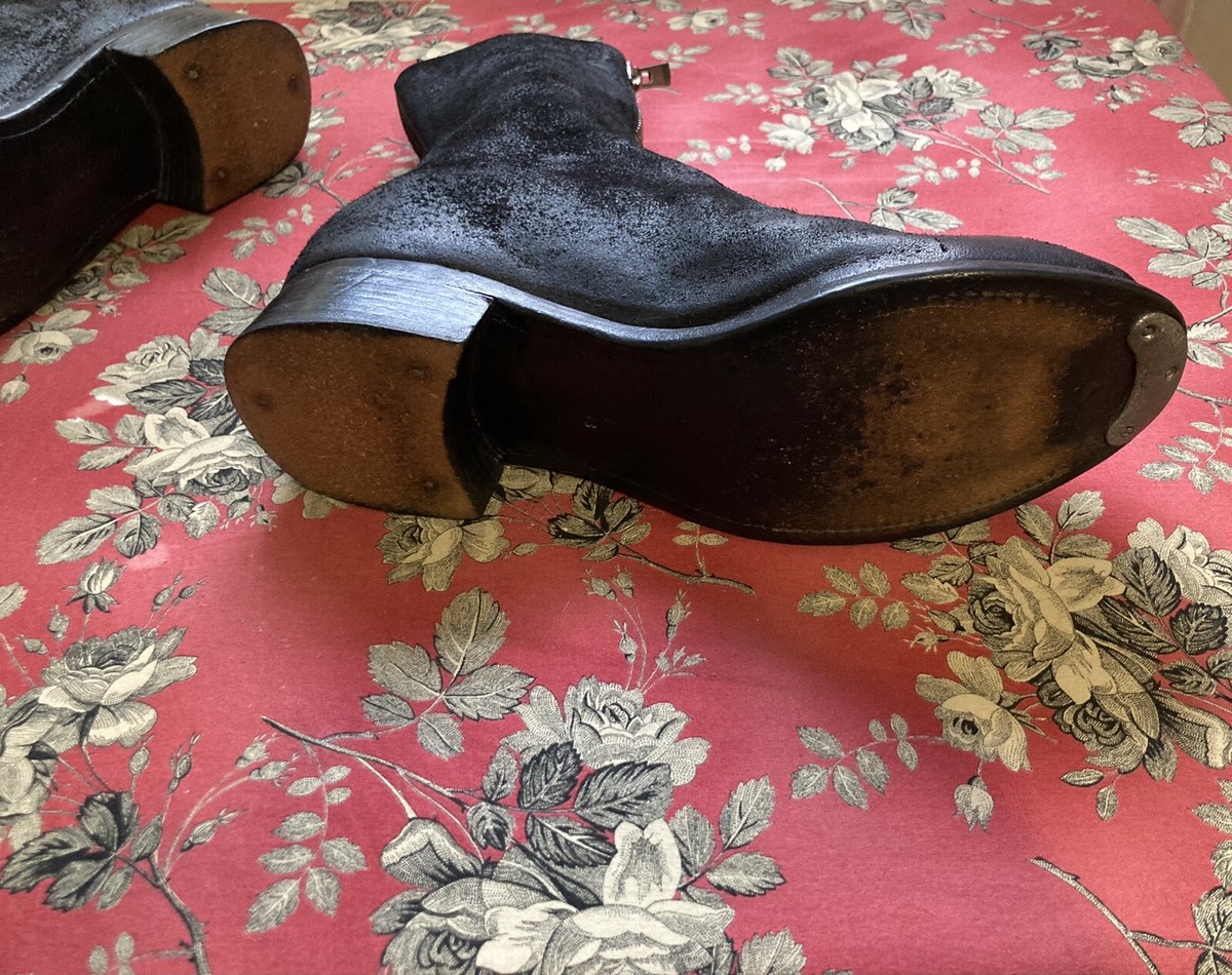 Men's Guidi PL2, Reverse Horse Leather, Lined, Black, Front Men's Guidi PL2, Reverse Horse Leather, Lined, Black, Front