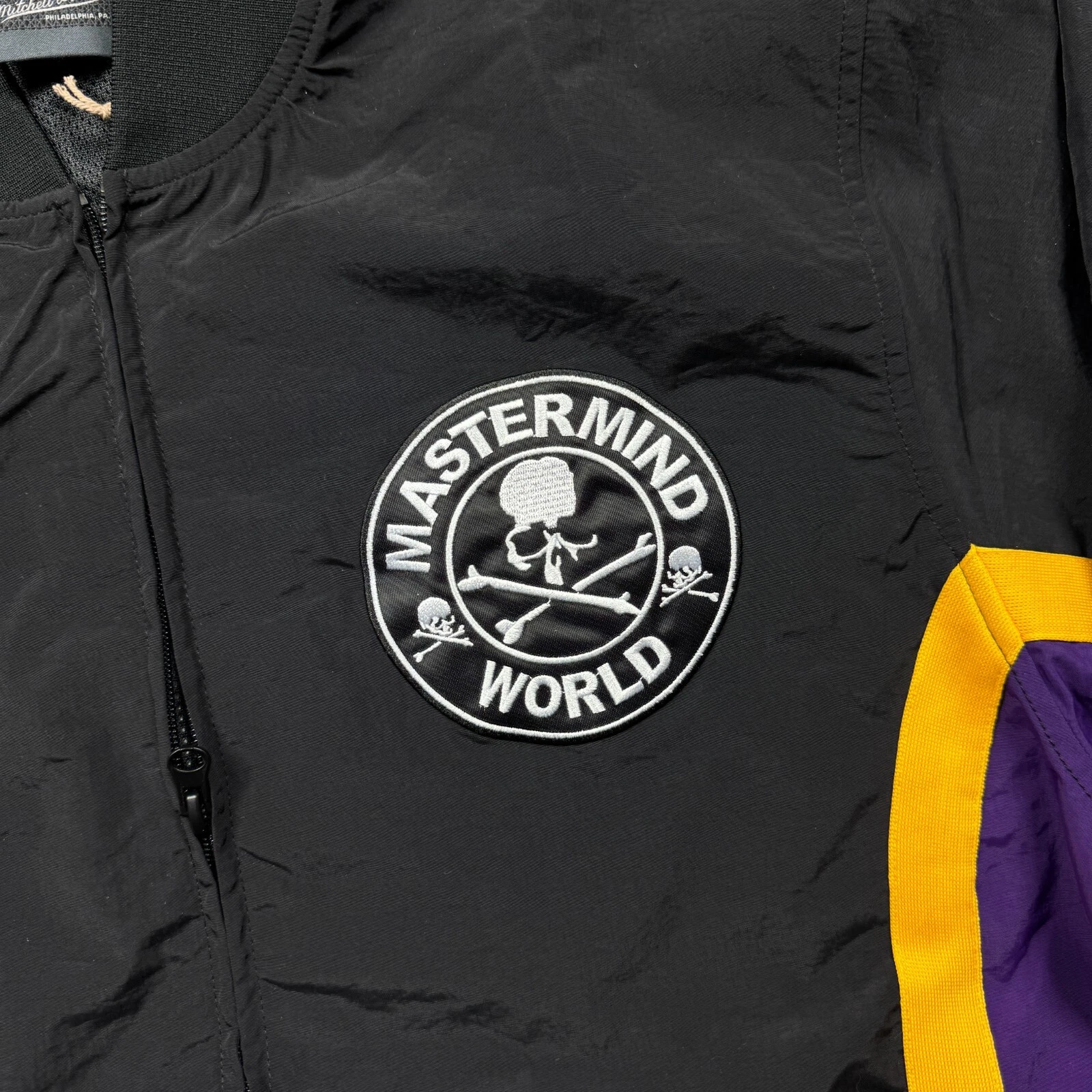 100% Authentic MasterMind x Mitchell & Ness Jacket Size XL 48 Mens Lakers Kobe image 4